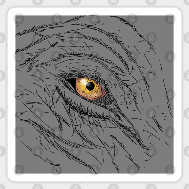 Elephant Eye Illustration Sticker by H. R. Sinclair